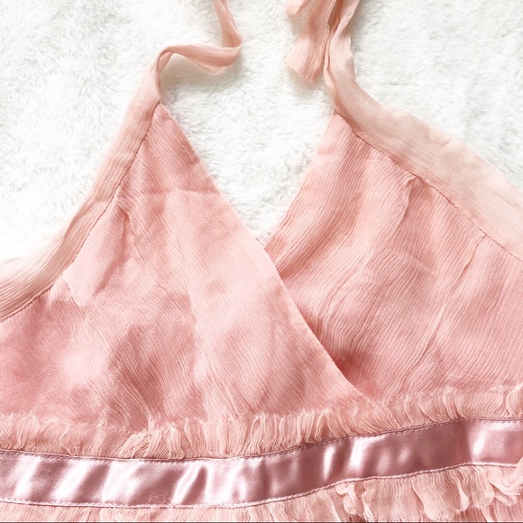 Pastel silk halter dress - Picture 2 of 14